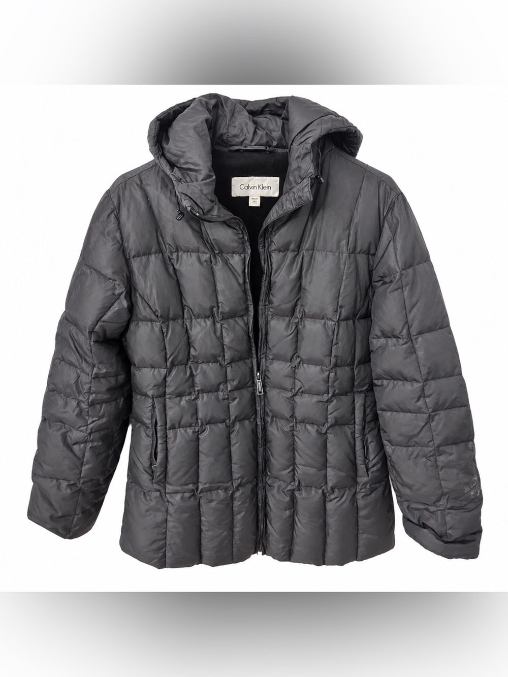 Calvin Klein Packable Hooded Puffer Jacket Black